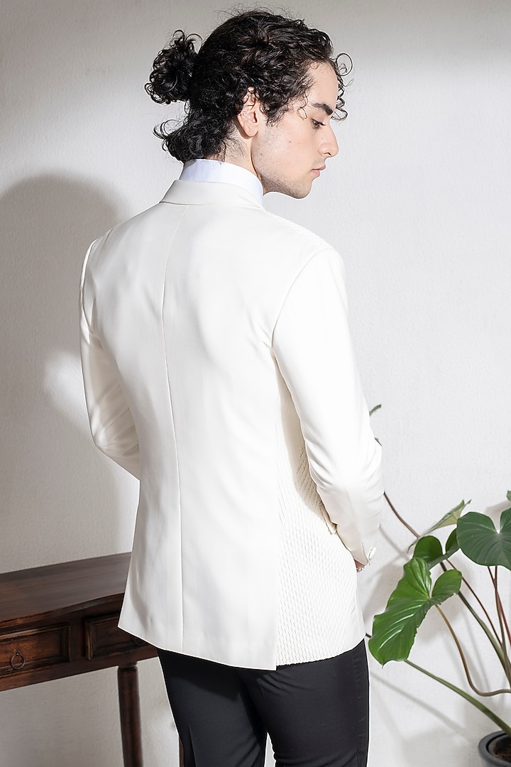 Ivory Terry Rayon Pintucks Jacket Set by Abkasa at Pernia's Pop Up Shop
