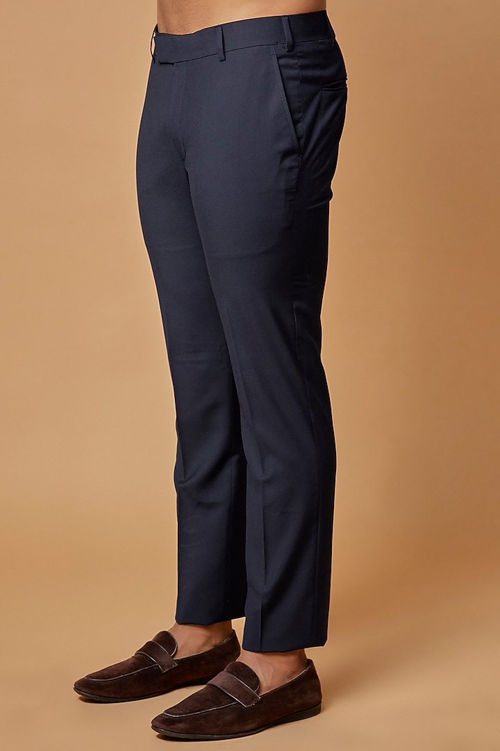 Navy Blue Terry Rayon Suit Set by Abkasa at Pernia's Pop Up Shop