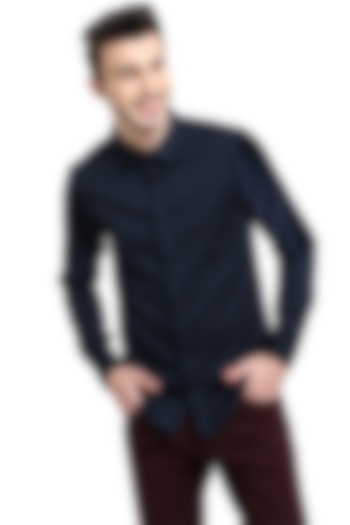 Navy Blue With Paneled Sleeves by Abkasa at Pernia's Pop Up Shop