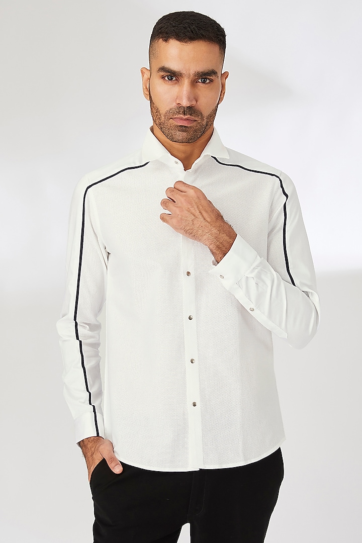 White Cotton Shirt by Abkasa