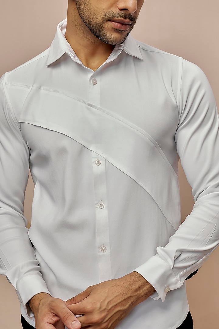 White Cotton Shirt by Abkasa at Pernia's Pop Up Shop