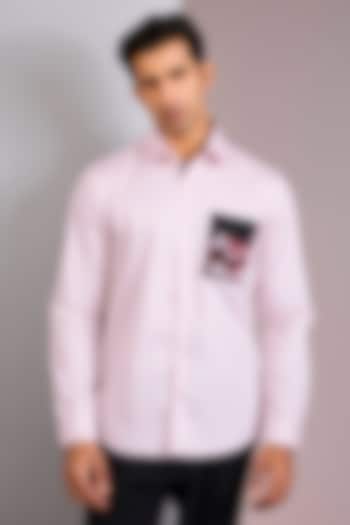 Pink Cotton Party Wear Shirt by Abkasa at Pernia's Pop Up Shop
