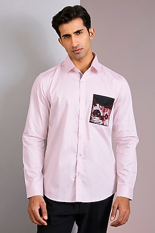 Pink Cotton Shirt by Abkasa