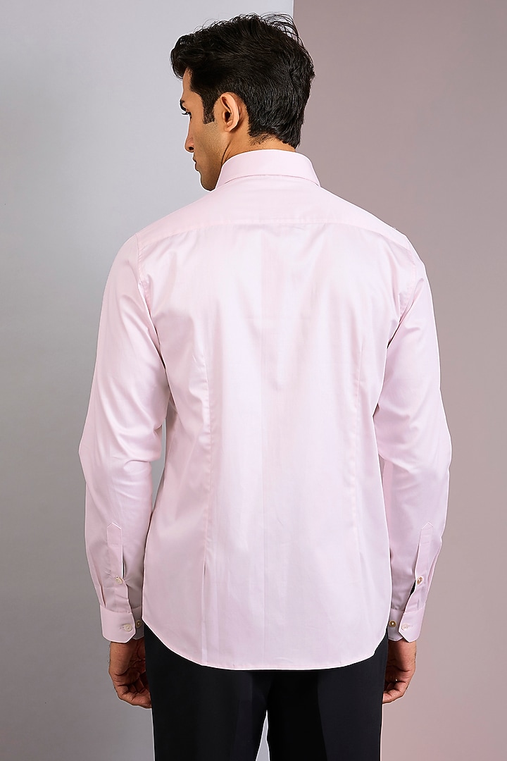 Pink Cotton Party Wear Shirt by Abkasa at Pernia's Pop Up Shop