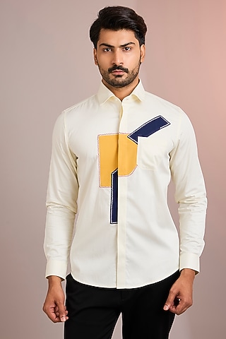 Lemon Yellow Cotton Shirt by Abkasa