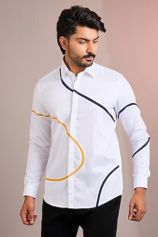 White Cotton Shirt by Abkasa