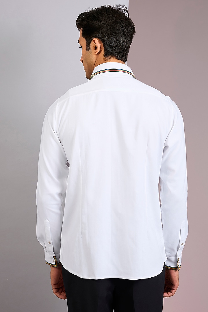 White Cotton Summer Shirt by Abkasa at Pernia's Pop Up Shop