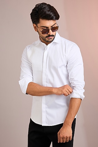 White Cotton Shirt by Abkasa