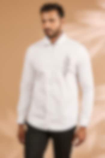 White Cotton Shirt by Abkasa