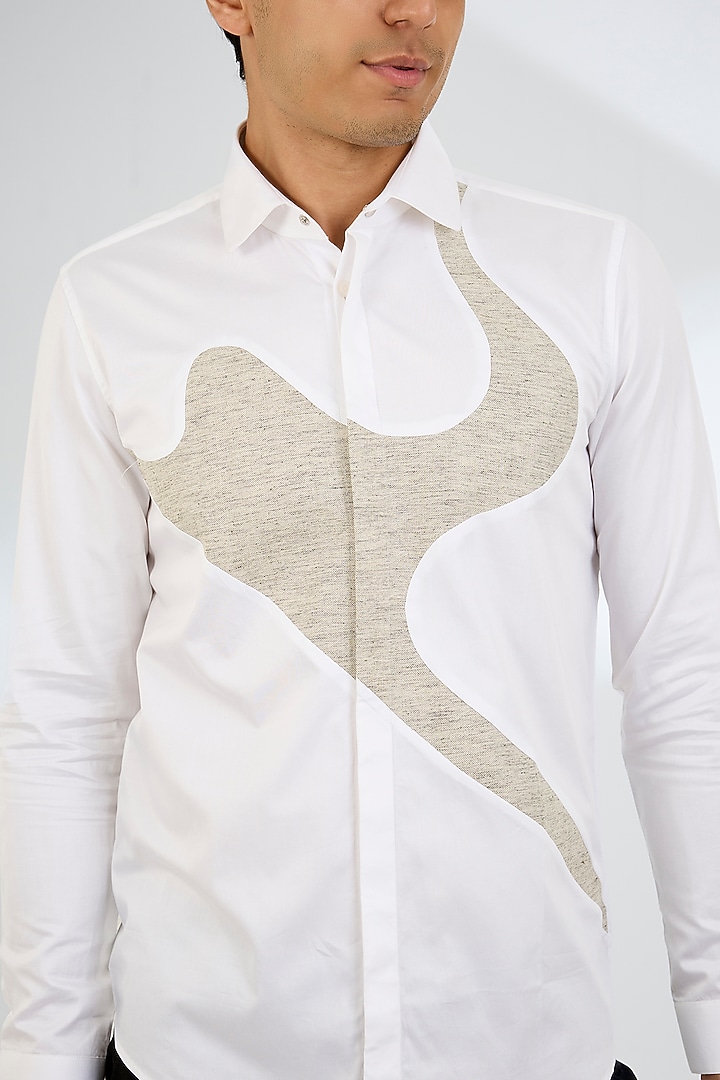 White Cotton Shirt by Abkasa at Pernia's Pop Up Shop