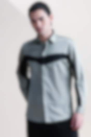 Light Green Cotton Party Wear Shirt by Abkasa at Pernia's Pop Up Shop