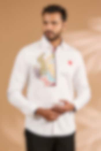 White Cotton Shirt by Abkasa