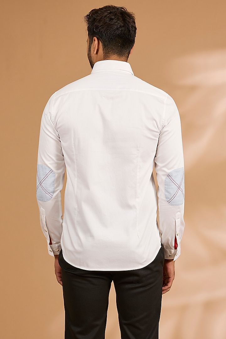 White Cotton Wedding Shirt by Abkasa at Pernia's Pop Up Shop