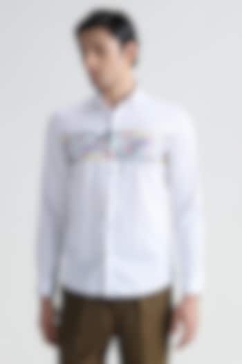 White Cotton Wedding Shirt by Abkasa at Pernia's Pop Up Shop