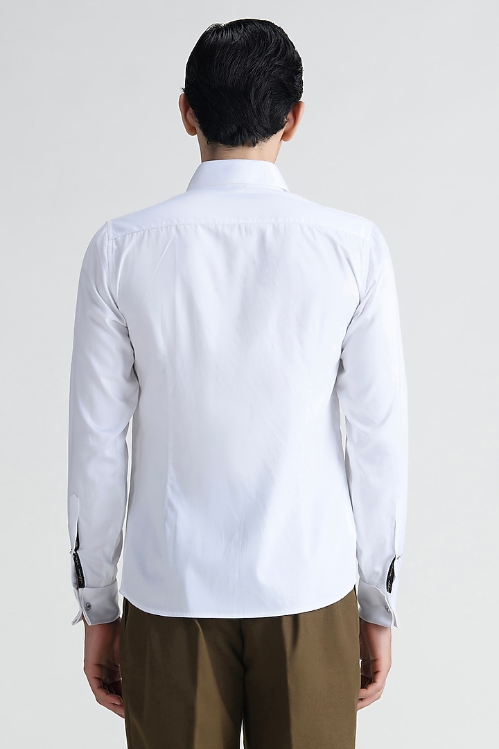 White Cotton Wedding Shirt by Abkasa at Pernia's Pop Up Shop