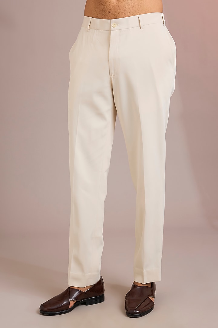 Beige Silk Kurta Set by Abkasa at Pernia's Pop Up Shop