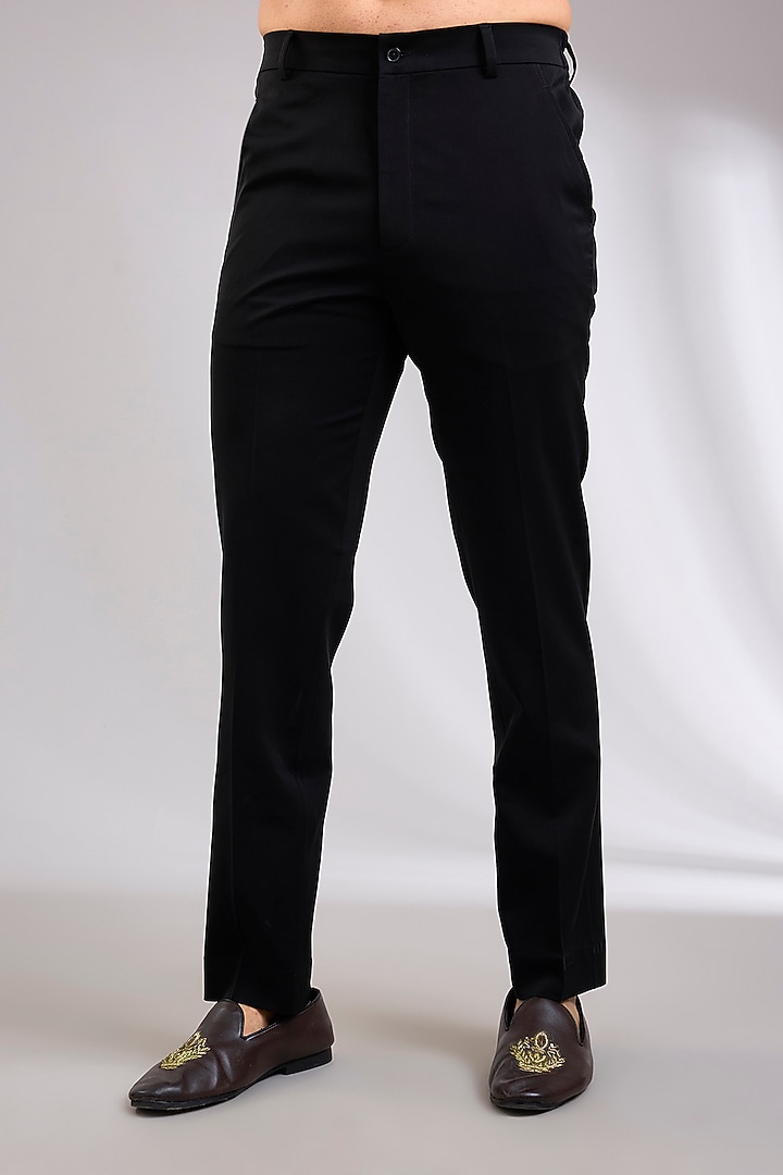 Black Silk Kurta Set by Abkasa at Pernia's Pop Up Shop