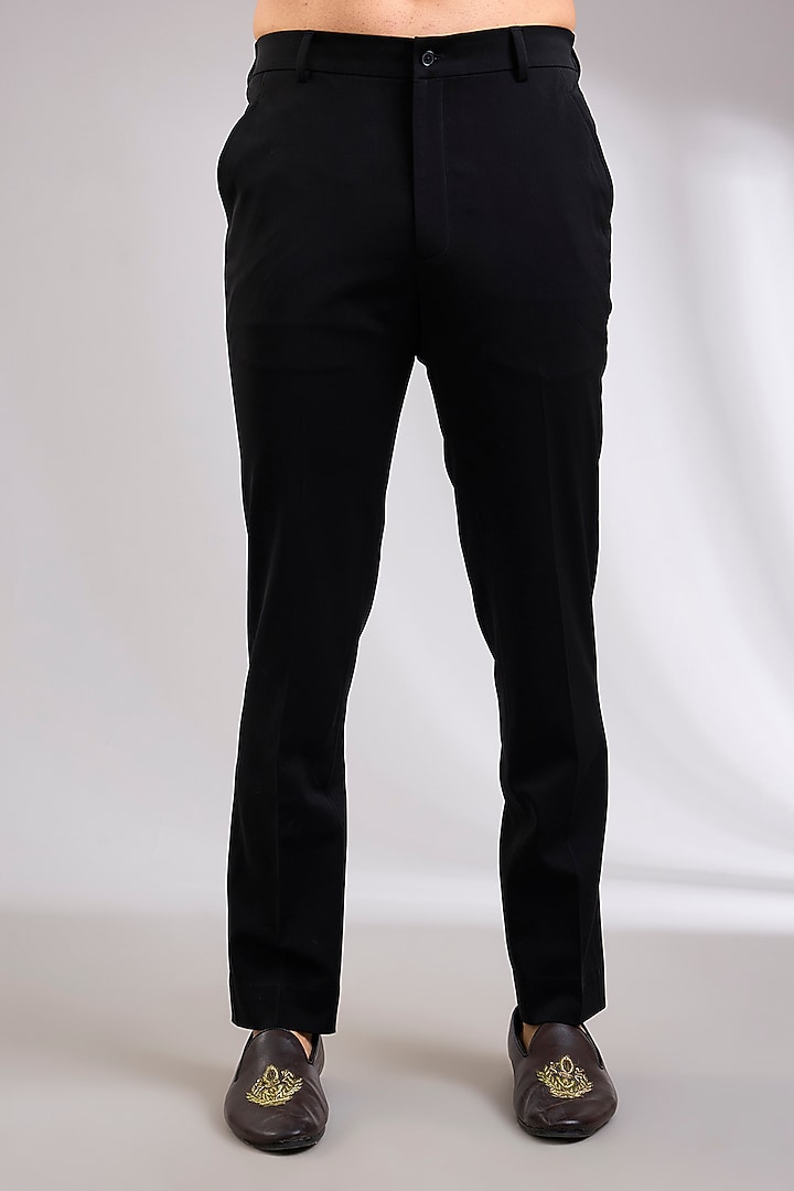 Black Silk Kurta Set by Abkasa at Pernia's Pop Up Shop