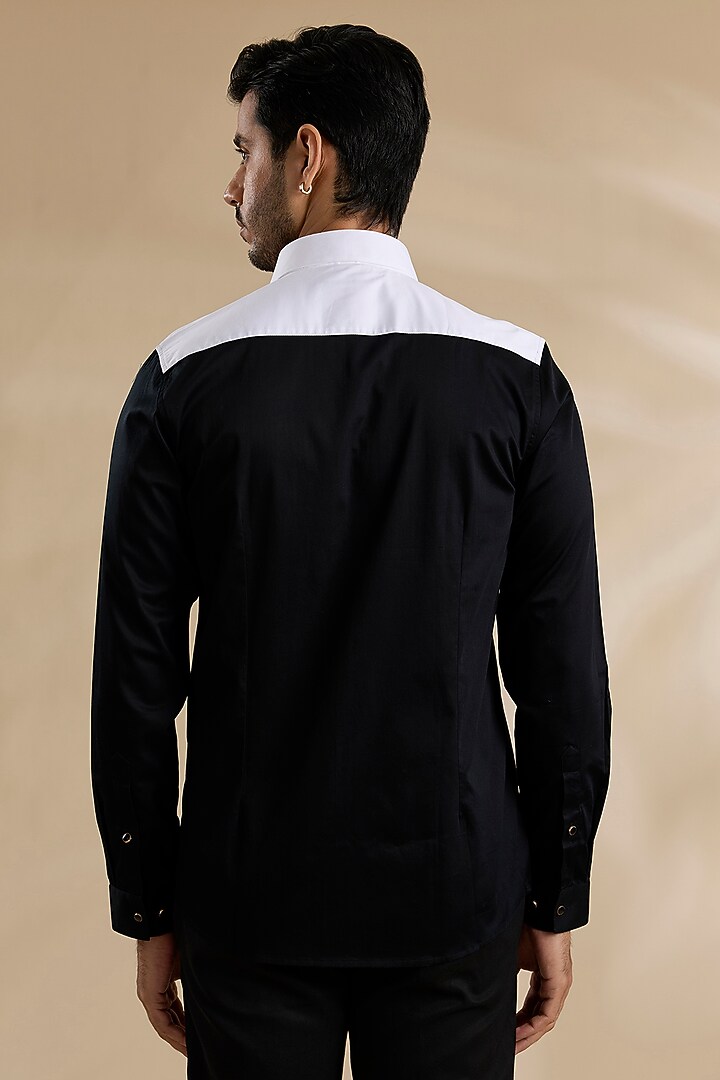 Black Cotton Summer Shirt by Abkasa at Pernia's Pop Up Shop