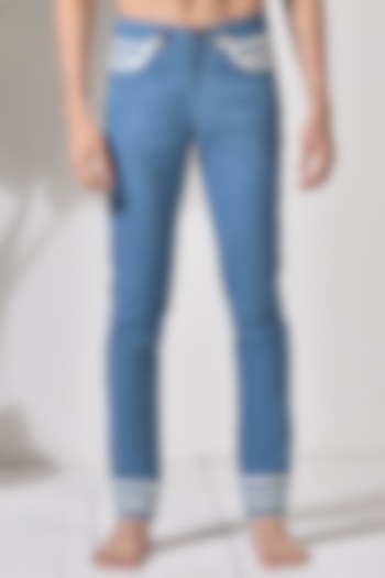 Light Blue Denim Jeans by Abkasa at Pernia's Pop Up Shop