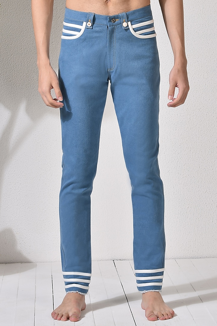 Light Blue Denim Jeans by Abkasa at Pernia's Pop Up Shop