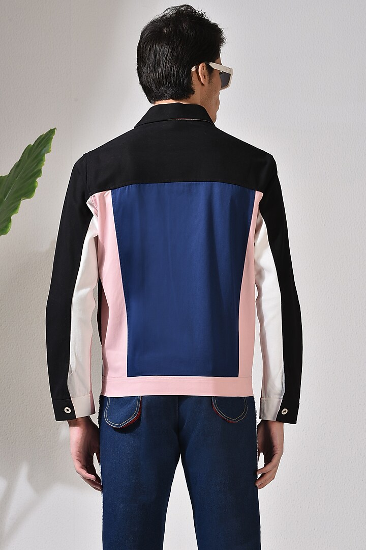 Multi Colored Cotton Jacket by Abkasa at Pernia's Pop Up Shop
