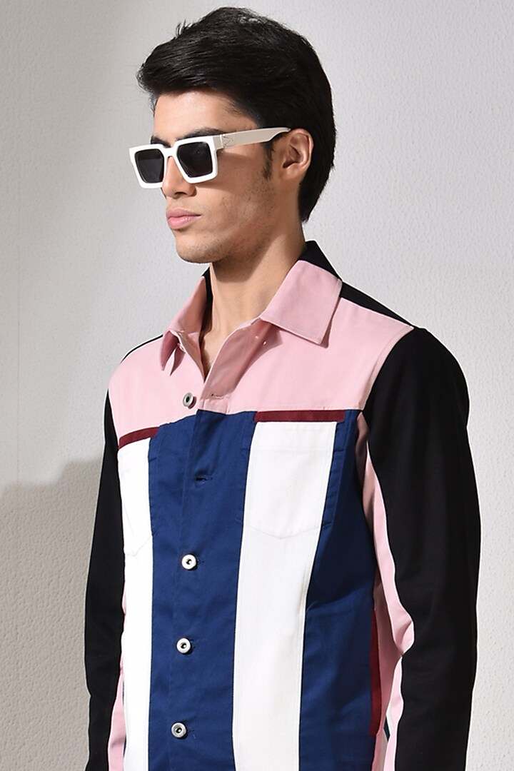 Multi Colored Cotton Jacket by Abkasa at Pernia's Pop Up Shop