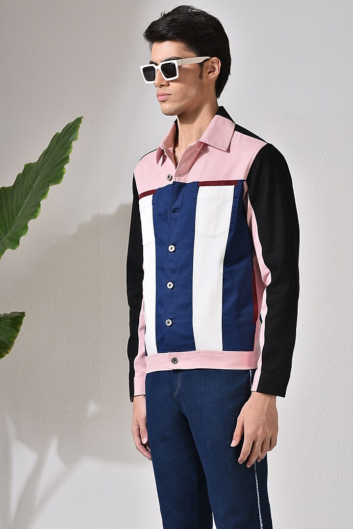 Multi Colored Cotton Jacket by Abkasa at Pernia's Pop Up Shop