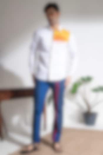 White Cotton Party Wear Shirt by Abkasa at Pernia's Pop Up Shop