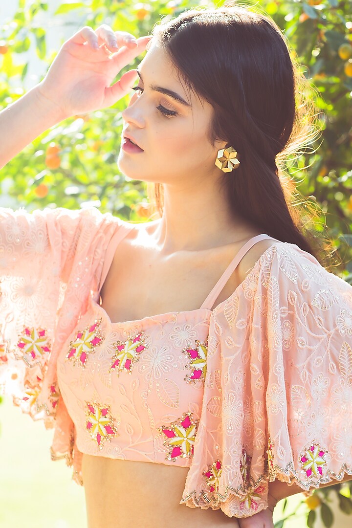 Lime Green Motifs Printed Draped Skirt Set by Aaryaa By Kashveen Kohli at Pernia's Pop Up Shop
