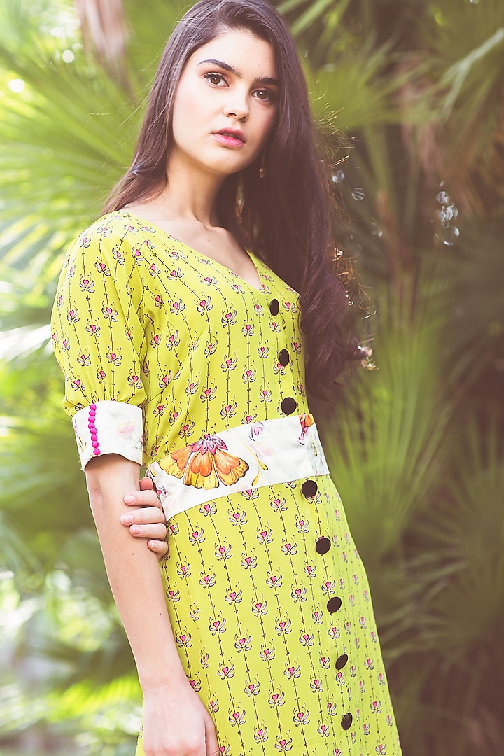 slim fit dress slacks Stole My Heart Frill Trim Maxi Dress Yellow main image 1