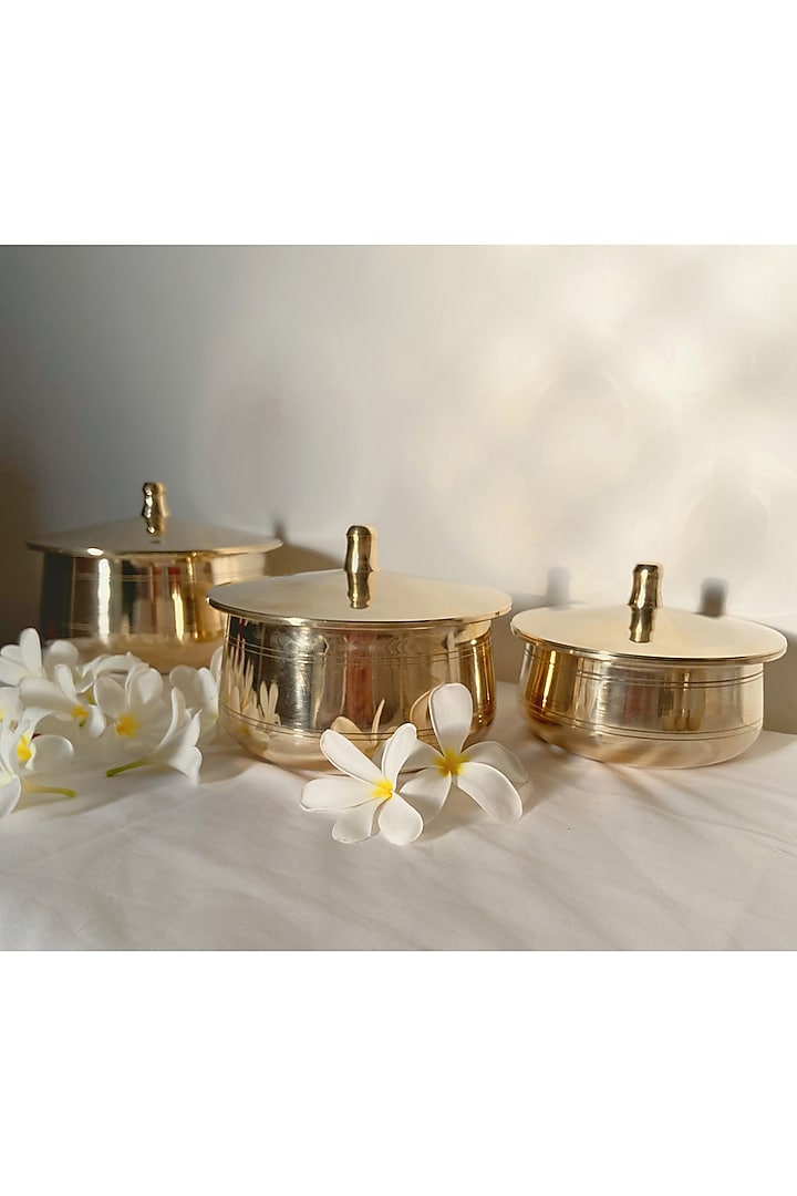 Gold Kansa Serving Bowl (Set of 6) by Abel House at Pernia's Pop Up Shop