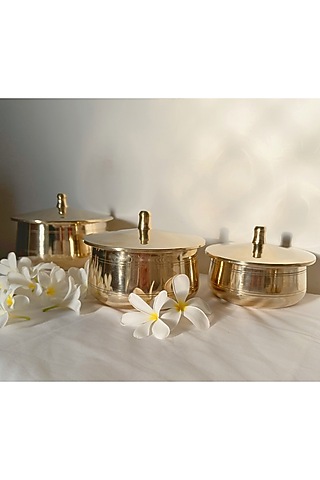 Gold Kansa Serving Bowl (Set of 6) by Abel House