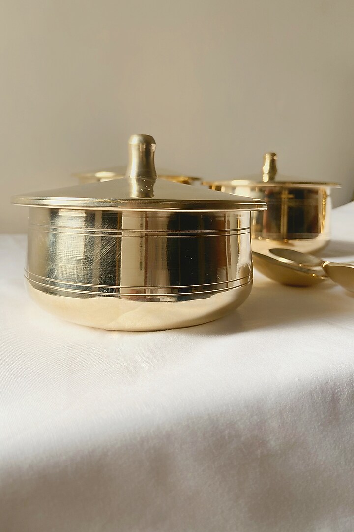 Gold Kansa Serving Bowl (Set of 6) by Abel House at Pernia's Pop Up Shop