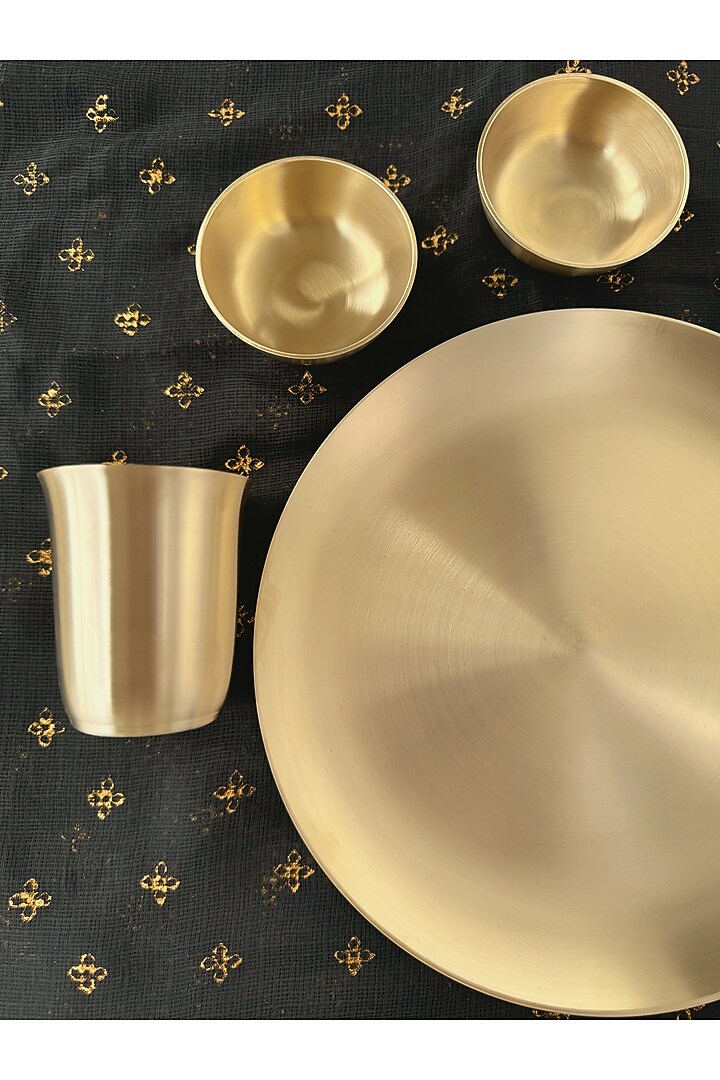 Gold Magnifique Kansa Dinner (Set of 6) by Abel House at Pernia's Pop Up Shop