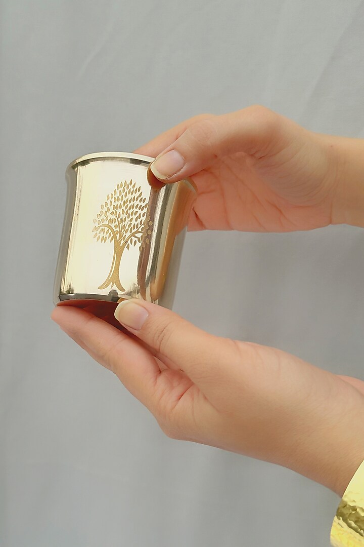 Gold Kansa Thali (Set of 5) by Abel House at Pernia's Pop Up Shop