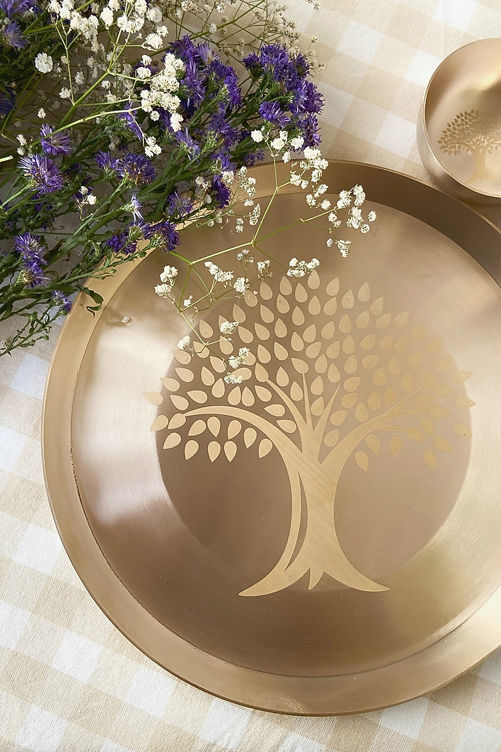 Bronze Kansa Thali (Set of 6) by Abel House at Pernia's Pop Up Shop