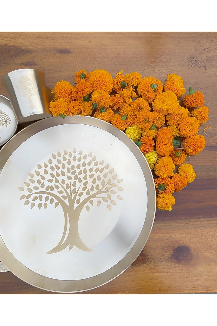 Bronze Kansa Thali (Set of 6) by Abel House at Pernia's Pop Up Shop