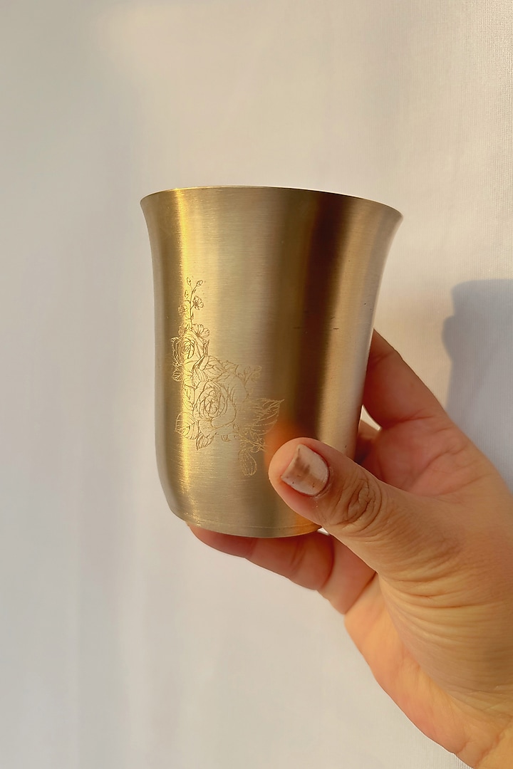 Gold Kansa Thali Dinner (Set Of 5) by Abel House at Pernia's Pop Up Shop