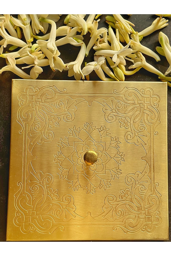 Gold Brass Spice Boxes by Abel House at Pernia's Pop Up Shop