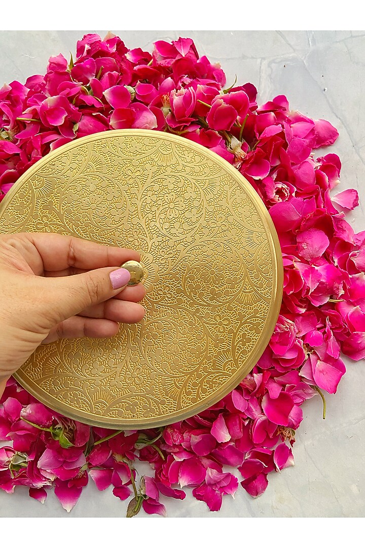 Gold Brass Spice Box by Abel House at Pernia's Pop Up Shop
