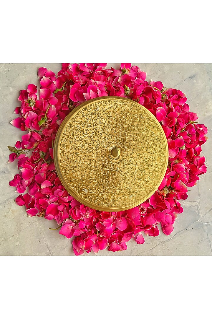 Gold Brass Spice Box by Abel House at Pernia's Pop Up Shop