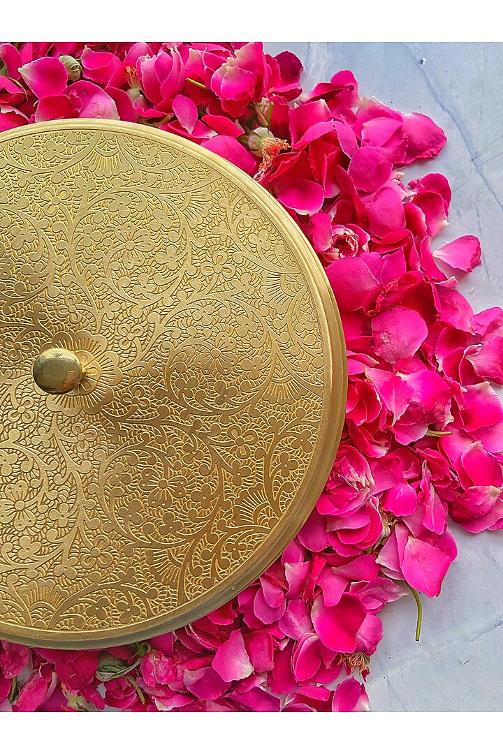 Gold Brass Spice Box by Abel House at Pernia's Pop Up Shop