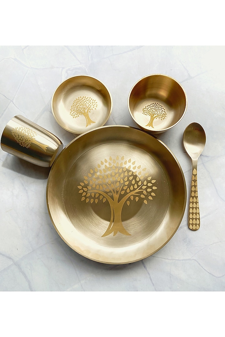 Bronze Kansa Thali Set by Abel House at Pernia's Pop Up Shop