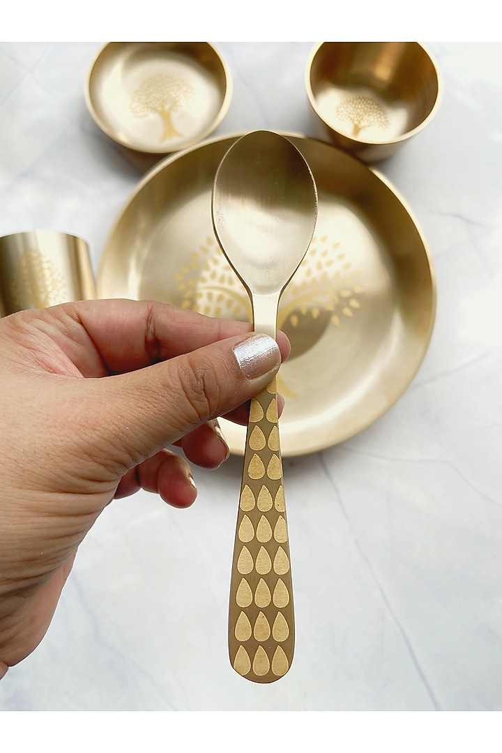 Bronze Kansa Thali Set by Abel House at Pernia's Pop Up Shop