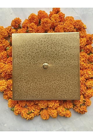 Gold Brass Spice Box by Abel House