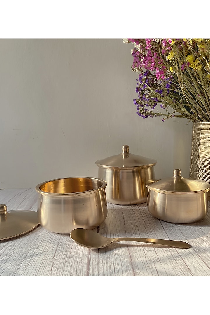 Bronze Kansa Serving Bowls (Set of 6) by Abel House at Pernia's Pop Up Shop