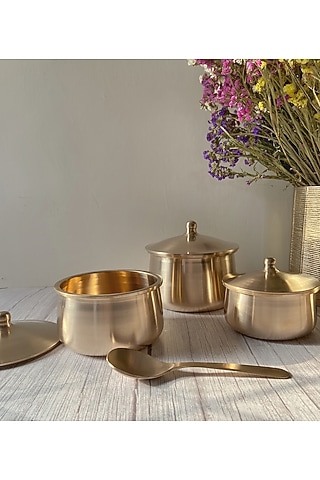 Bronze Kansa Serving Bowls (Set of 6) by Abel House