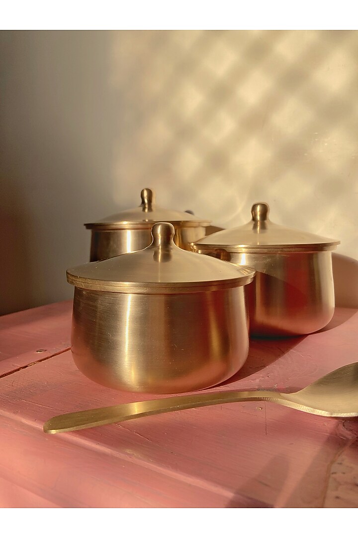 Bronze Kansa Serving Bowls (Set of 6) by Abel House at Pernia's Pop Up Shop