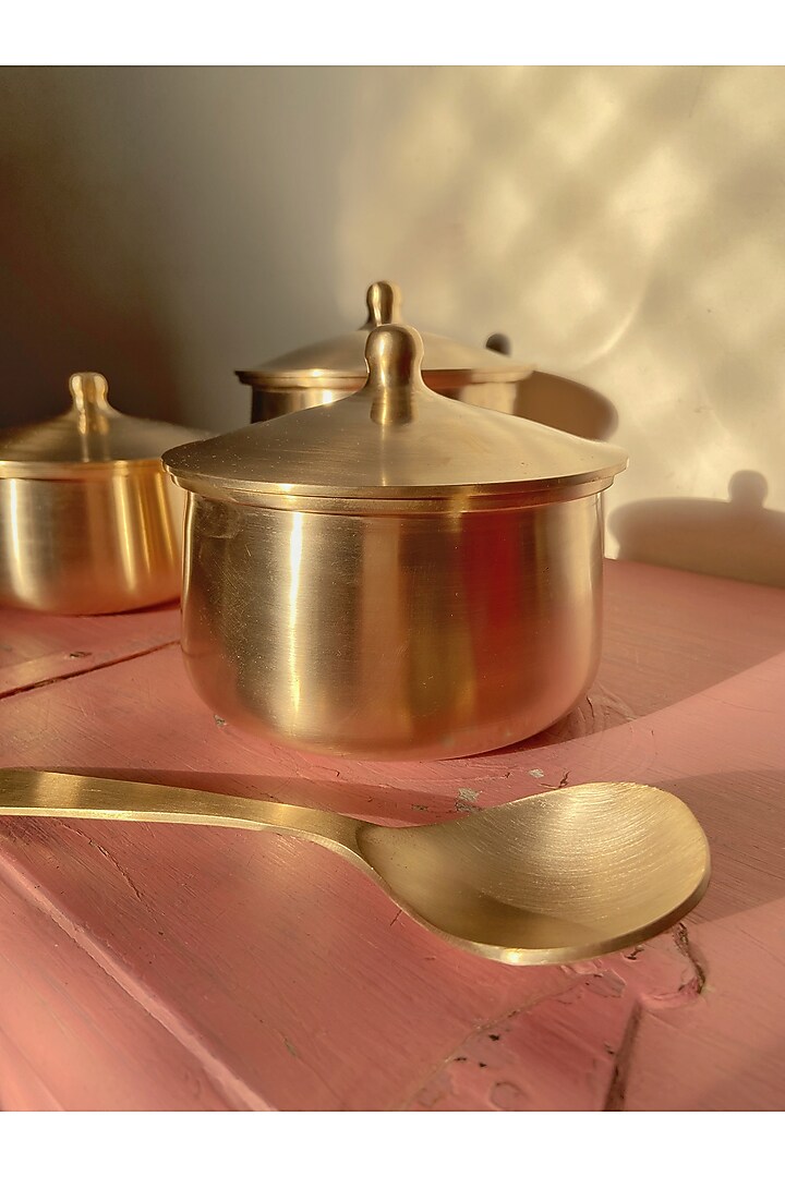 Bronze Kansa Serving Bowls (Set of 6) by Abel House at Pernia's Pop Up Shop